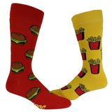 Women's Burger And Fries Socks Funny Junk Food Backyard Cookout Vintage Novelty Footwear
