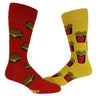 Women's Burger And Fries Socks Funny Junk Food Backyard Cookout Vintage Novelty Footwear