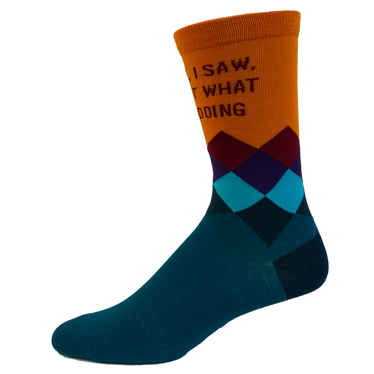 Women's I Came I Saw I Forgot What I Was Doing Socks Funny Introvert Sarcastic Graphic Novelty Footwear