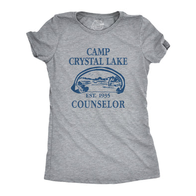 Womens Camp Crystal Lake T shirt Funny Graphic Camping Vintage Adult Novelty Tees