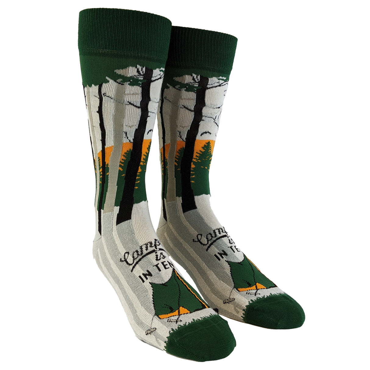 Men's Camping is In Tents Socks Funny Intense Outdoor Adventure Novelty Footwear