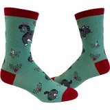 Women's Cat Butt Mistletoe Socks Funny Christmas Kitty Pet Lover Sarcastic Footwear