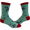 Men's Cat Butt Mistletoe Socks Funny Christmas Kitty Pet Lover Sarcastic Footwear