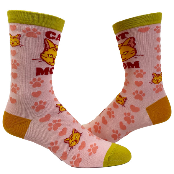Women's Cat Mom Socks Funny Pet Kitty Animal Lover Mothers Day Graphic Footwear
