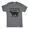 Mens Cat Petting Guide Tshirt Funny Pet Kitty Lover Crazy Cat Lady Novelty Tee