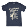 Mens Christmas Cookies Now Serving Through December 25th Tshirt Funny Holiday Baking Graphic Tee