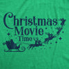 Womens Christmas Movie Time Tshirt Funny Holiday Tradition Santa Claus Graphic Novelty Tee