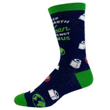 Women's Keep The Earth Clean It's Not Uranus Socks Funny Toilet Space Humor Graphic Footwear