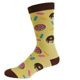 Women's Coffee And Donuts Socks Funny Breakfast Brunch Morning Vintage Novelty Footwear