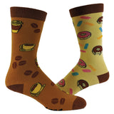 Women's Coffee And Donuts Socks Funny Breakfast Brunch Morning Vintage Novelty Footwear
