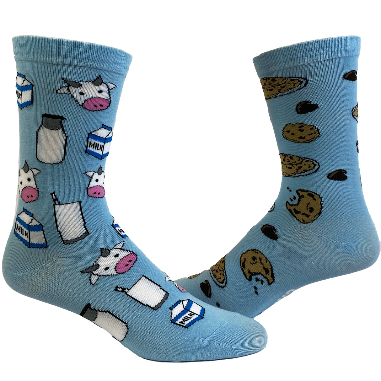 Women's Milk And Cookies Socks Funny Dessert Snack Graphic Novelty Footwear
