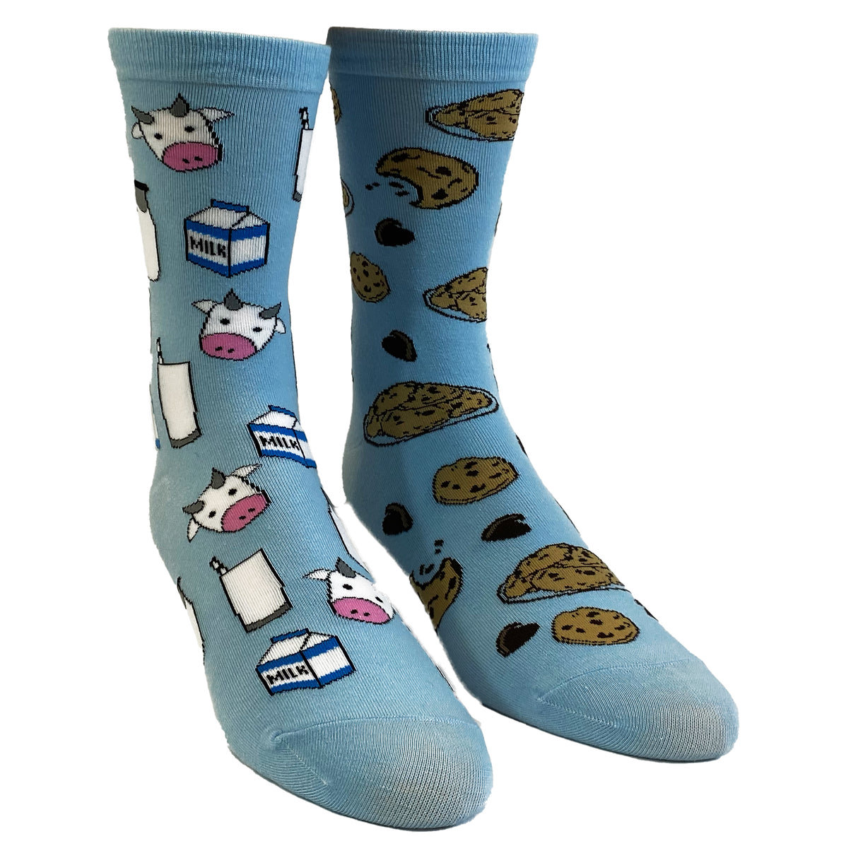 Women's Milk And Cookies Socks Funny Dessert Snack Graphic Novelty Footwear