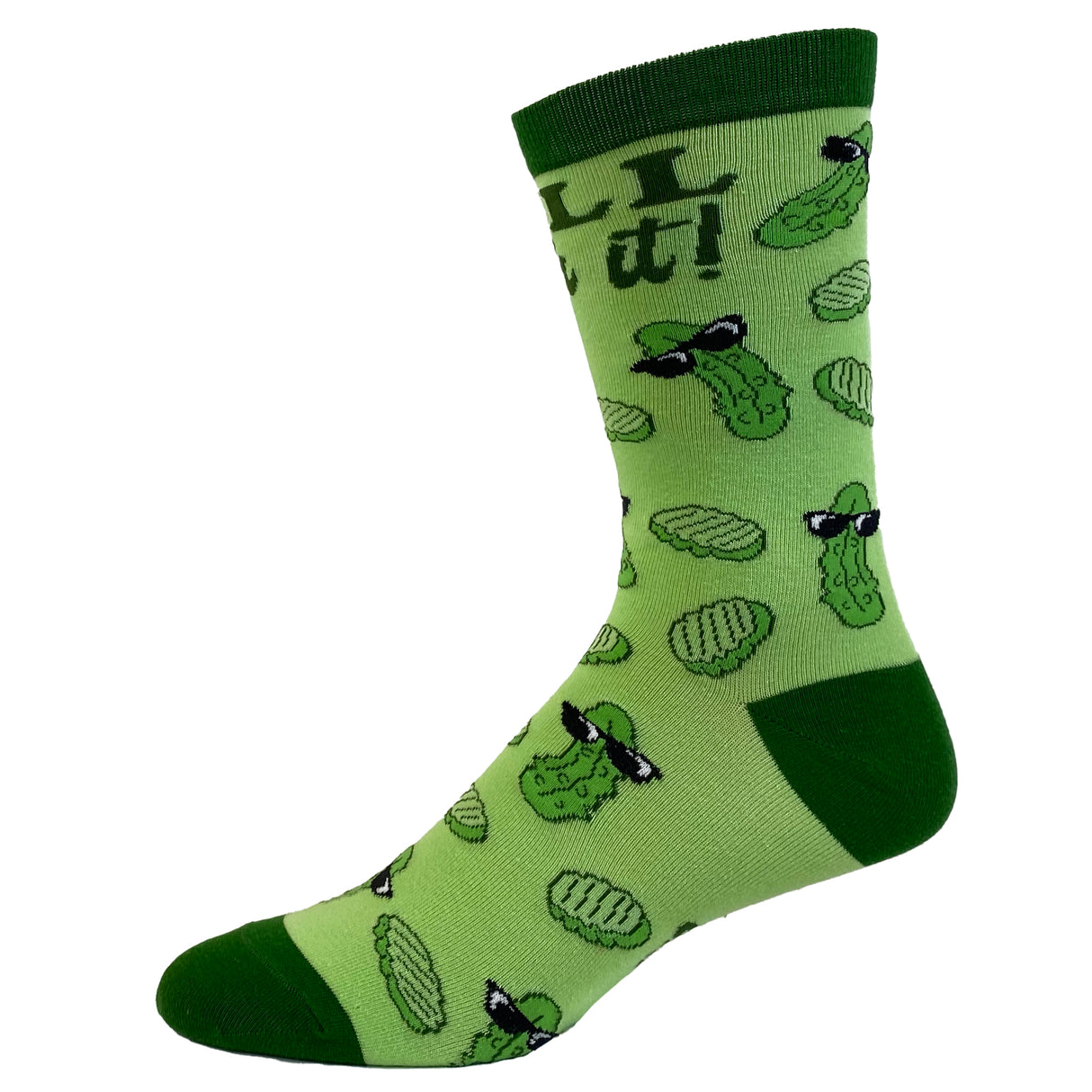 Women's Dill With It Socks Funny Pickles Deal With It Funny Vegetables Graphic Novelty Footwear