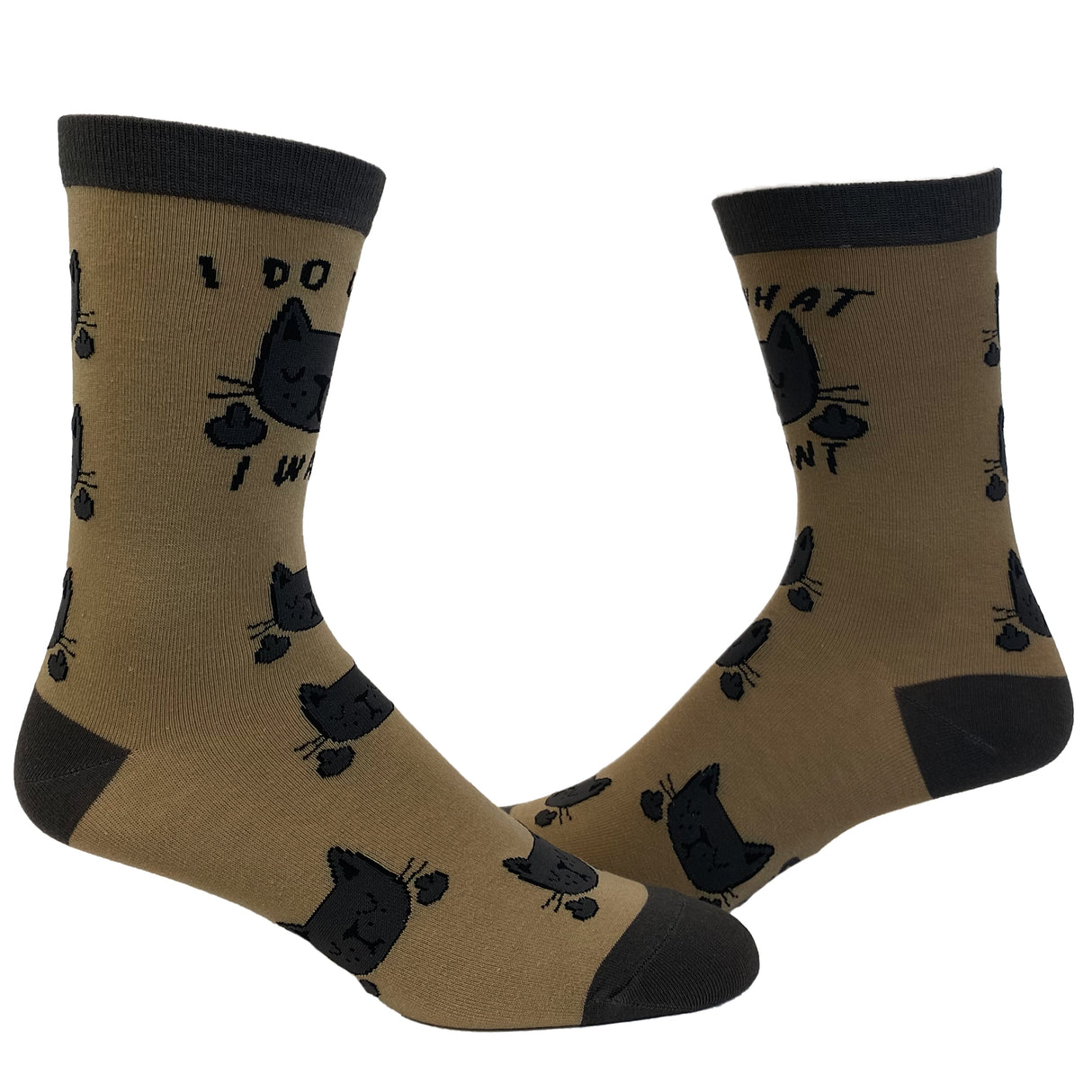 Women's I Do What I Want Cats Socks Funny Pet Kitty Animal Lover Graphic Novelty Footwear