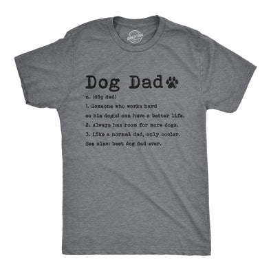 Mens Dog Dad Definition Tshirt Funny Fathers Day Pet Puppy Animal Lover Graphic Tee