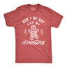 Mens Don't Be Shy Lick My Frosting Tshirt Funny Gingerbread Christmas Cookie Graphic Tee