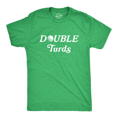 Mens Double Turds Tshirt Funny Movie Quote Golf Caddyshack Novelty Tee