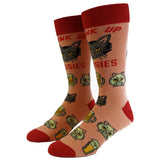 Men's Drink Up Pussies Socks Funny Cat Dad Drinking Adult Humor Sarcastic Novelty Footwear