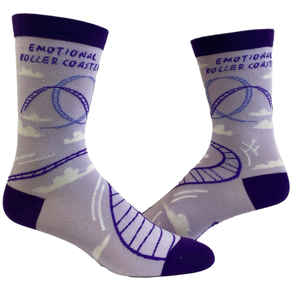 Emotional Roller Coaster Socks Funny Anxiety Crazy Graphic Novelty Footwear