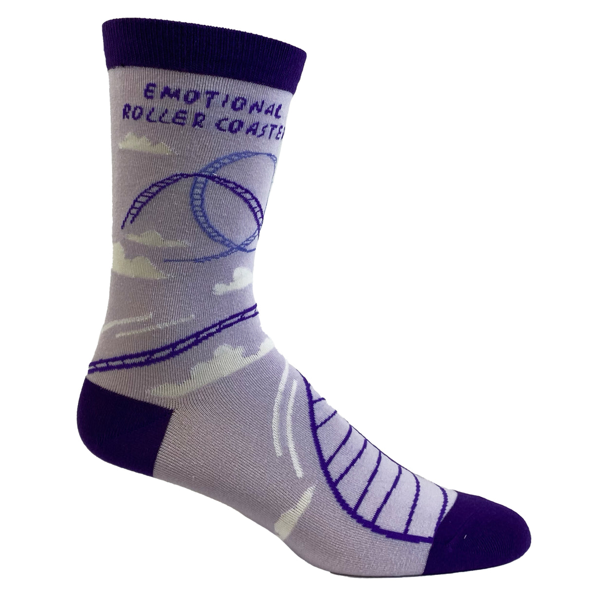 Emotional Roller Coaster Socks Funny Anxiety Crazy Graphic Novelty Footwear