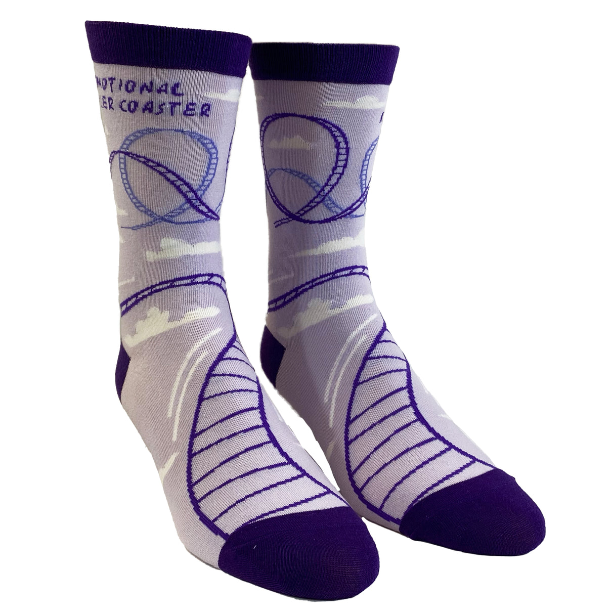 Emotional Roller Coaster Socks Funny Anxiety Crazy Graphic Novelty Footwear