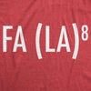 Womens FA (LA)8 Tshirt Funny Nerdy Math Christmas Carole Graphic Novelty Holiday Tee