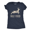 Womens Fast Food Tshirt Funny Deer Hunting Season Novelty Graphic Tee