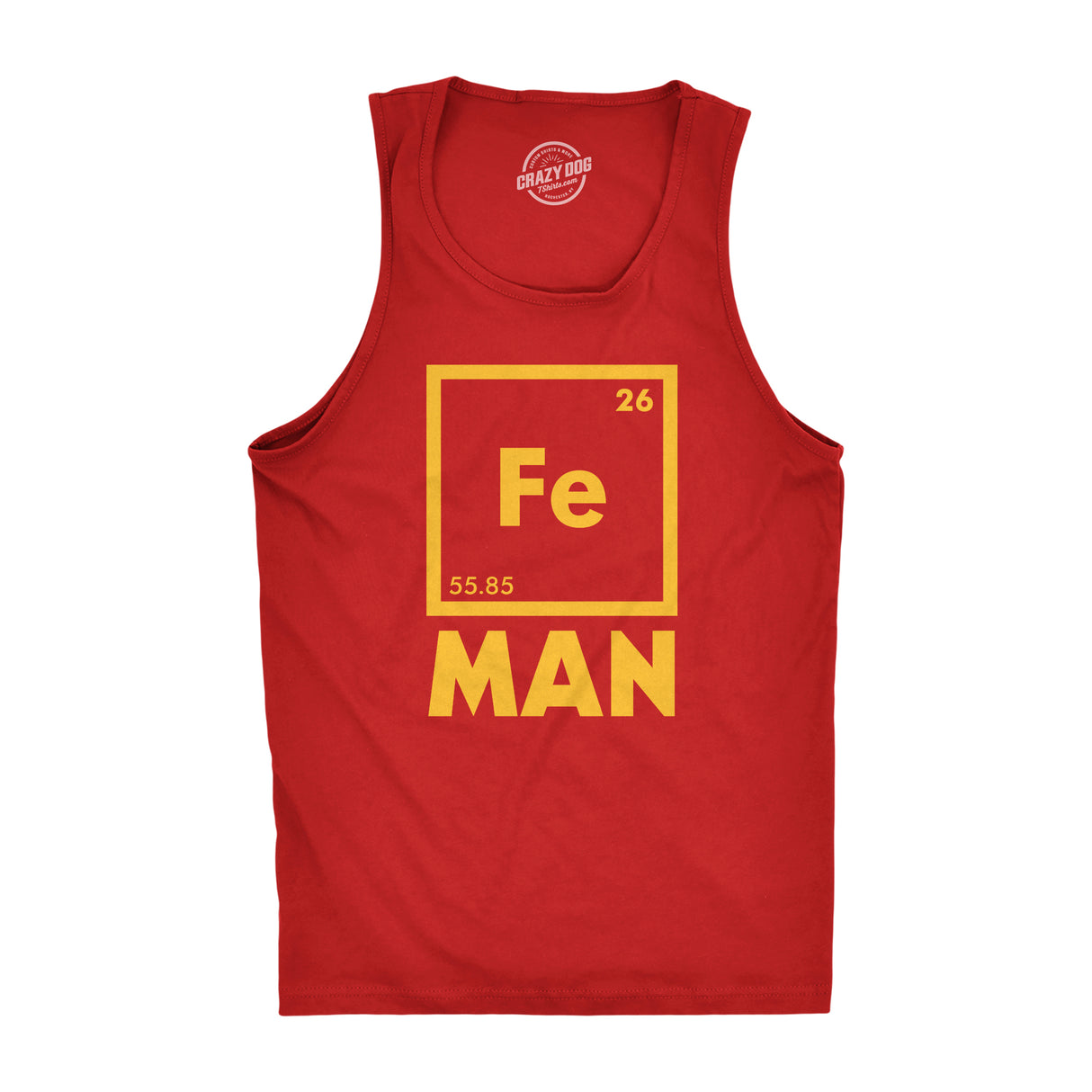 Mens Fitness Tank Iron Science Tanktop Cool Novelty Funny Nerdy Graphic Print Tshirt
