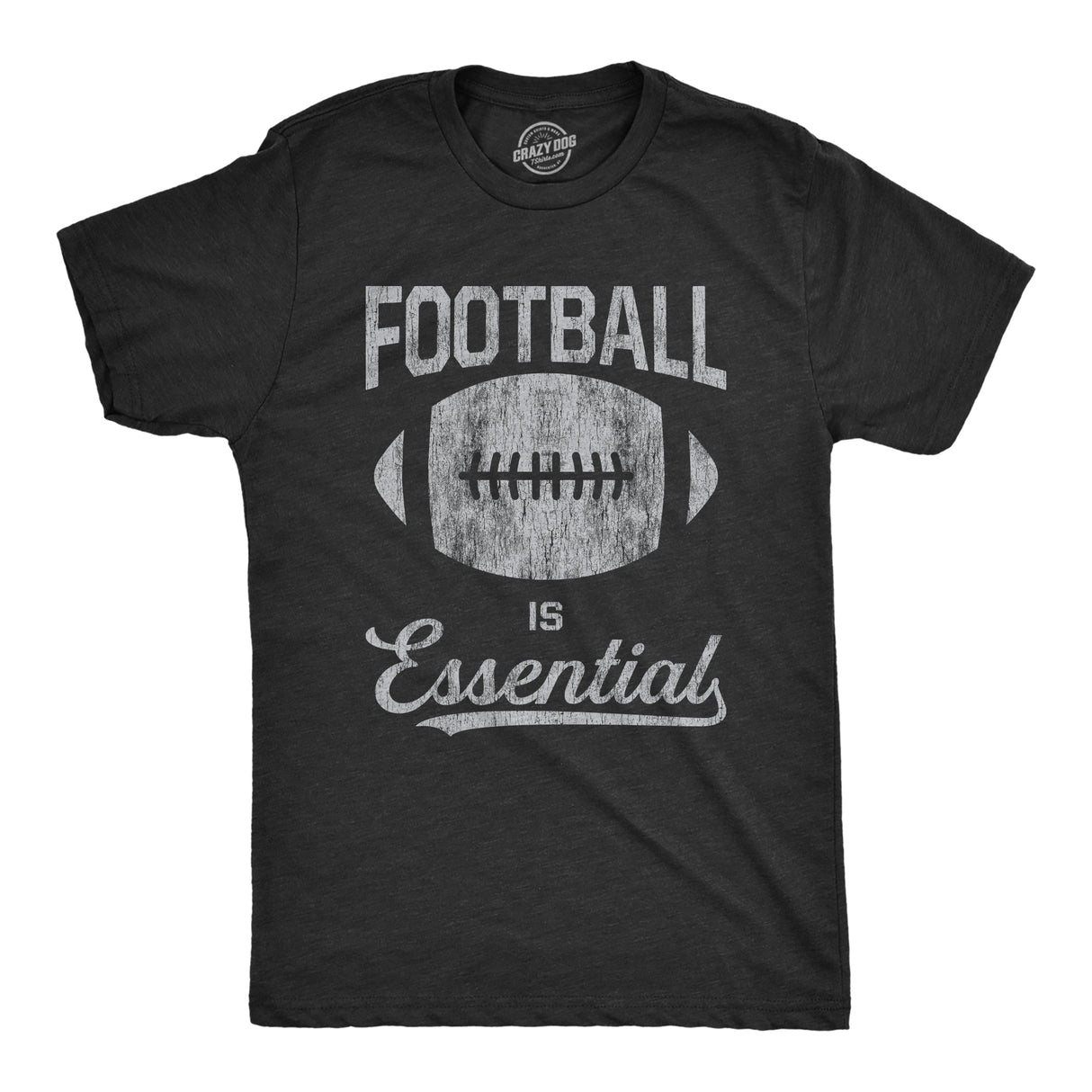 Mens Football Is Essential Tshirt Funny Sports Big Game Sunday Novelty Graphic Tee