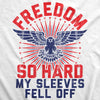 Mens Fitness Tank Freedom So Hard My Sleeves Fell Off Tanktop Funny USA 4th of July Shirt