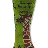 Women's Gonna Eat The Shit Out Of These Plants Socks Funny Giraffee Vegan Vegetarian Novelty Footwear