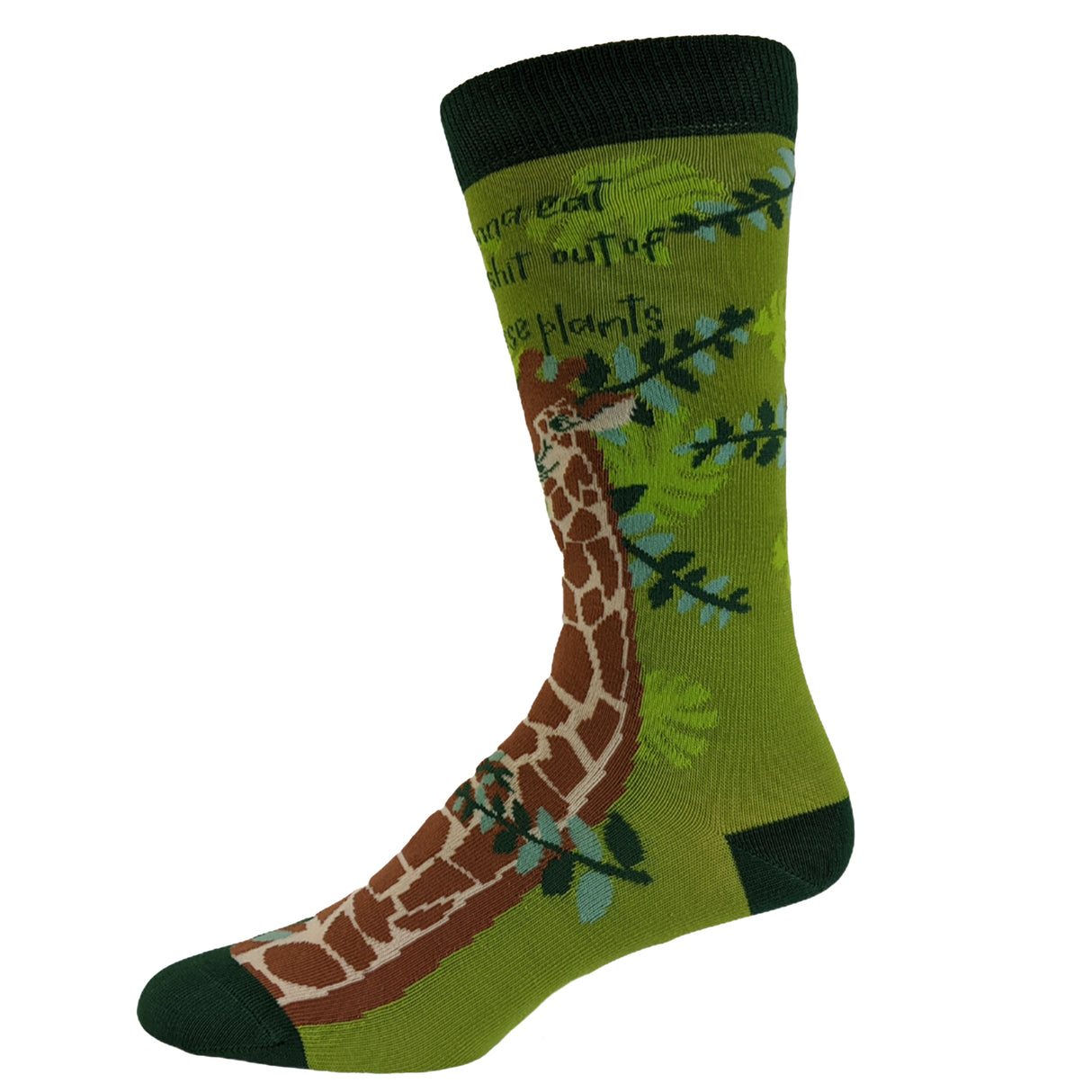 Women's Gonna Eat The Shit Out Of These Plants Socks Funny Giraffee Vegan Vegetarian Novelty Footwear