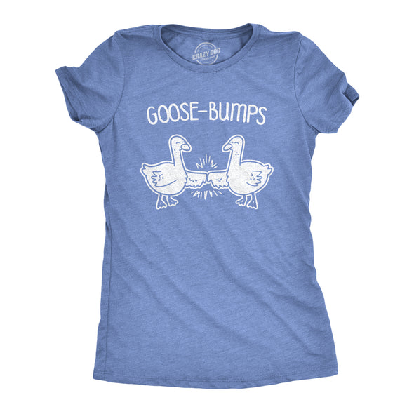 Womens Goose Bumps Tshirt Funny Knuckles Bird Fist Bump Graphic Novelty Tee