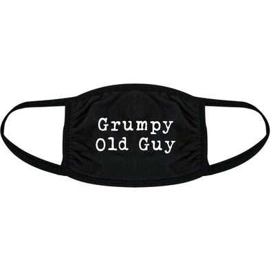 Grumpy Old Guy Face Mask Funny Fathers Day Senior Nose And Mouth Covering