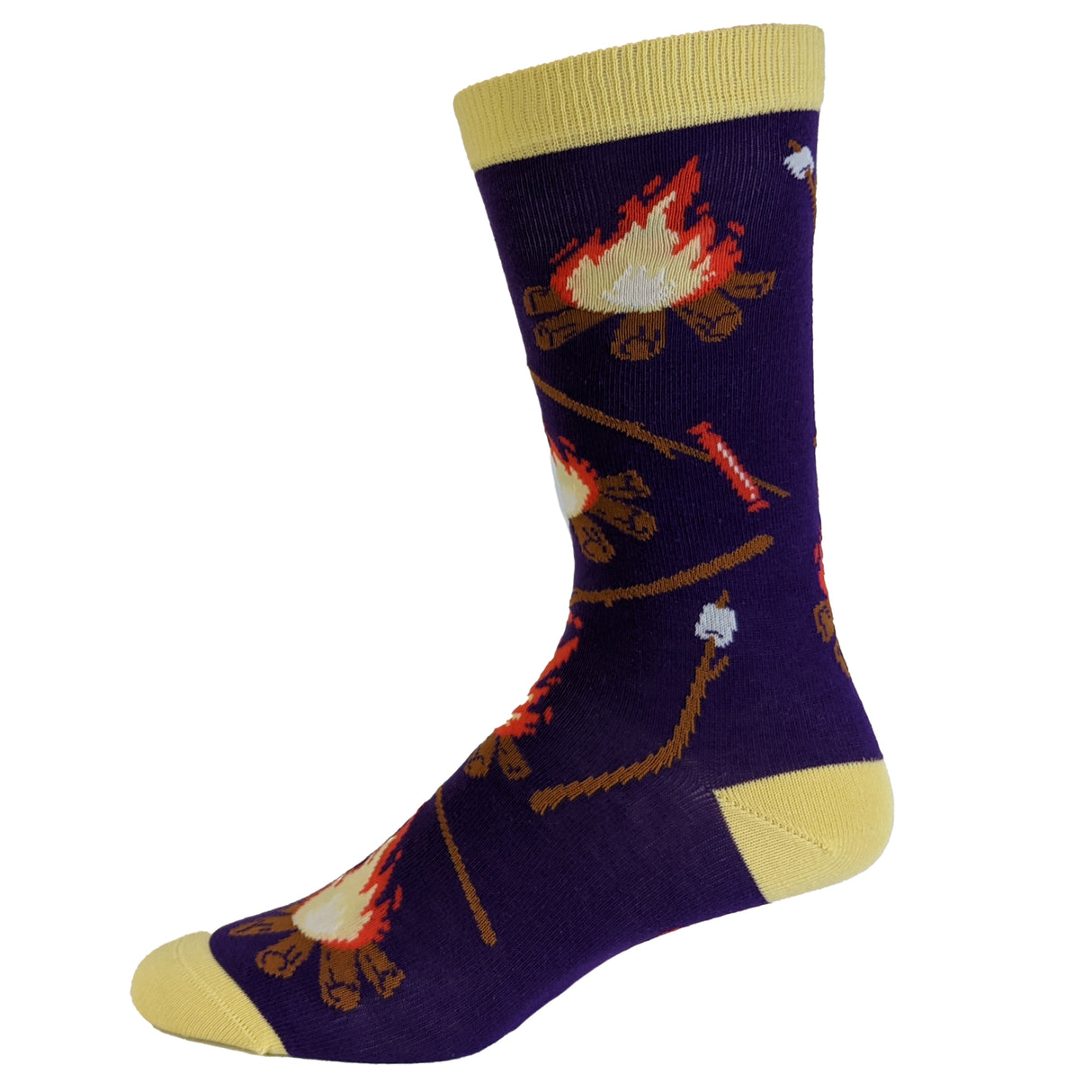 Women's Happy Camper Socks Funny Outdoor Adventure Hiking Vintage Novelty Footwear