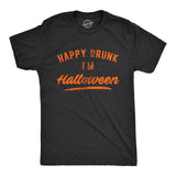 Mens Happy Drunk I'm Halloween Tshirt Funny Party Drinking Novelty Graphic Tee