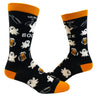 Women's Here For The Booze Socks Funny Ghost Halloween Party Graphic Novelty Footwear