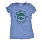 Womens Hide And Seek Champion Loch Ness Monster Tshirt Funny Sea Creature Graphic Tee