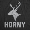 Womens Horny Reindeer Tshirt Funny Hunting Santa Claus Christmas Party Graphic Novelty Tee