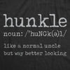 Mens Hunkle Like A Normal Uncle But Way Better Looking Tshirt Funny Family Graphic Tee