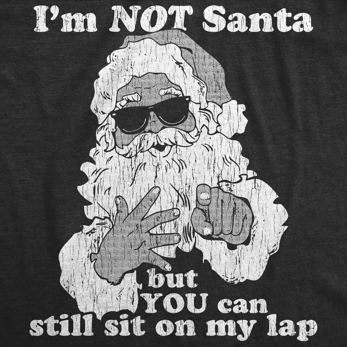 Mens I'm Not Santa But You Can Still Sit On My Lap Tshirt Funny Christmas Party Tee