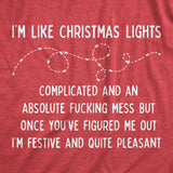 Mens Im Like Christmas Lights T shirt Funny Hilarious Saying Gift for Him