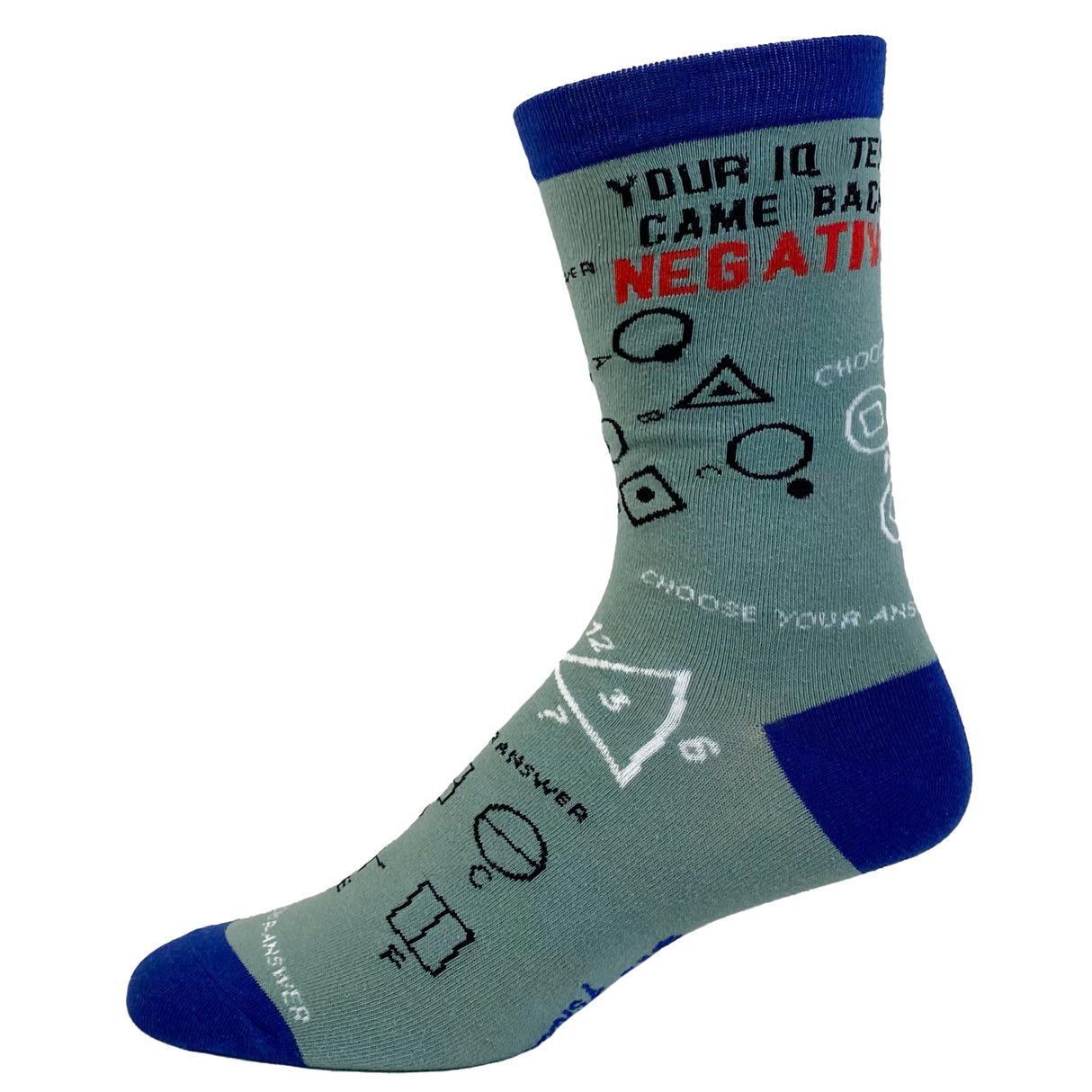 Women's Your IQ Test Came Back Negative Socks Funny Dumb Insult Sarcastic Footwear