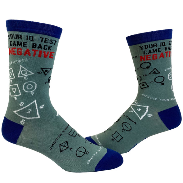 Women's Your IQ Test Came Back Negative Socks Funny Dumb Insult Sarcastic Footwear