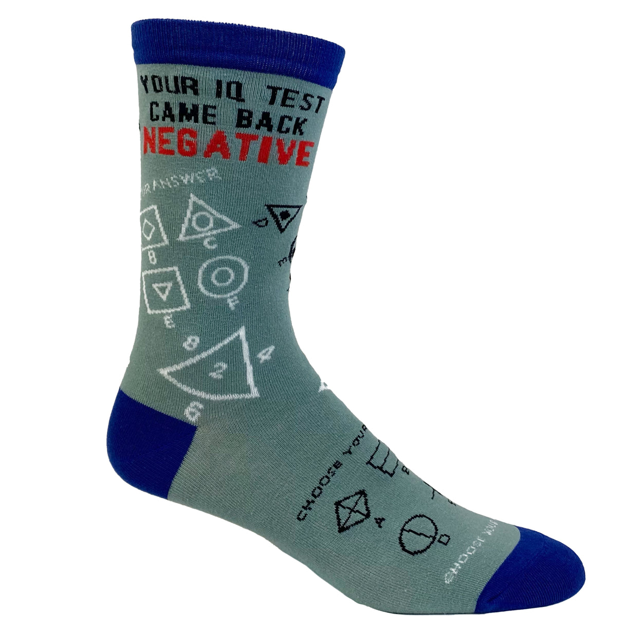 Women's Your IQ Test Came Back Negative Socks Funny Dumb Insult Sarcastic Footwear