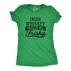 Womens Irish Whiskey Makes Me Frisky T Shirt Funny St Patricks Day Drinking Tee