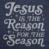 Womens Jesus Is The Reason For The Season Tshirt Cute Christmas Graphic Novelty Tee