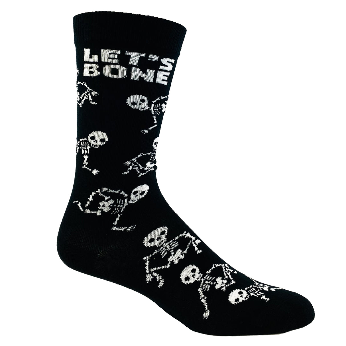 Women's Let's Bone Socks Funny Halloween Party Skeleton Graphic Novelty Vintage Footwear