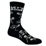 Women's Let's Bone Socks Funny Halloween Party Skeleton Graphic Novelty Vintage Footwear