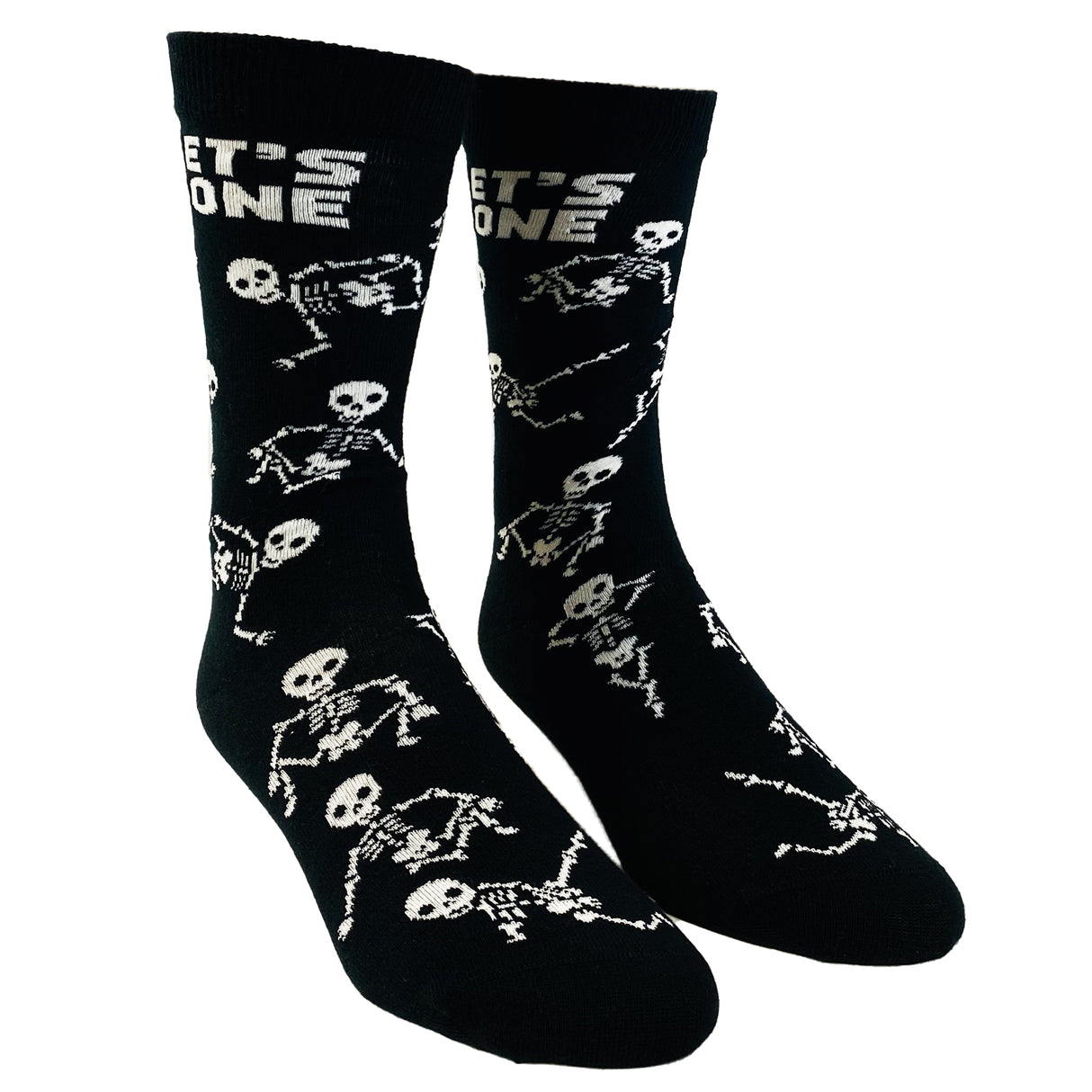Women's Let's Bone Socks Funny Halloween Party Skeleton Graphic Novelty Vintage Footwear